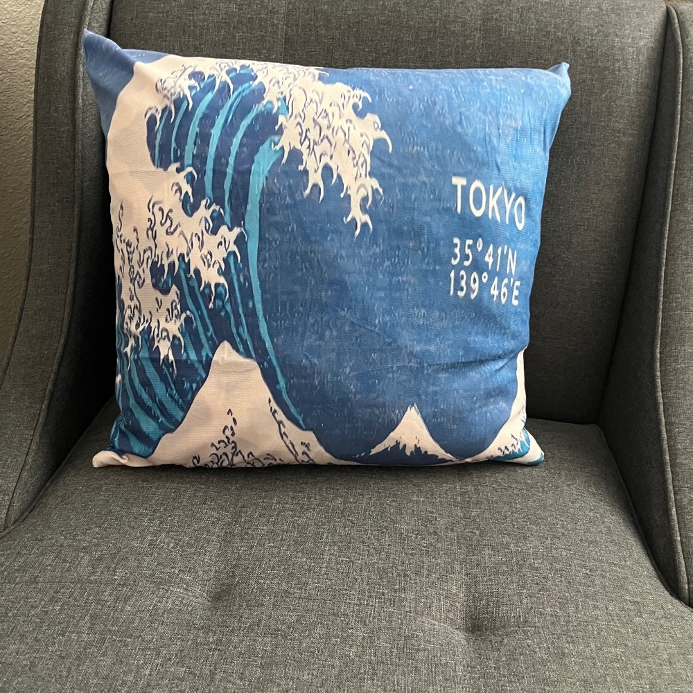 Japanese Print Accent Pillow Case